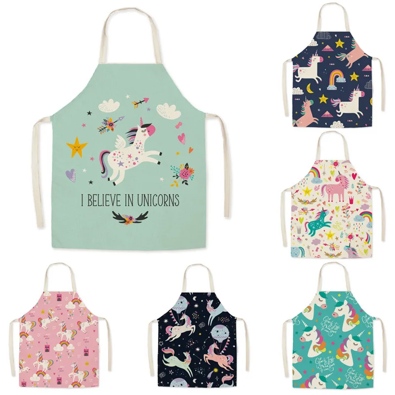 Kitchen Appliances Hobart - Celemek kain Linen katun kartun Unicorn,