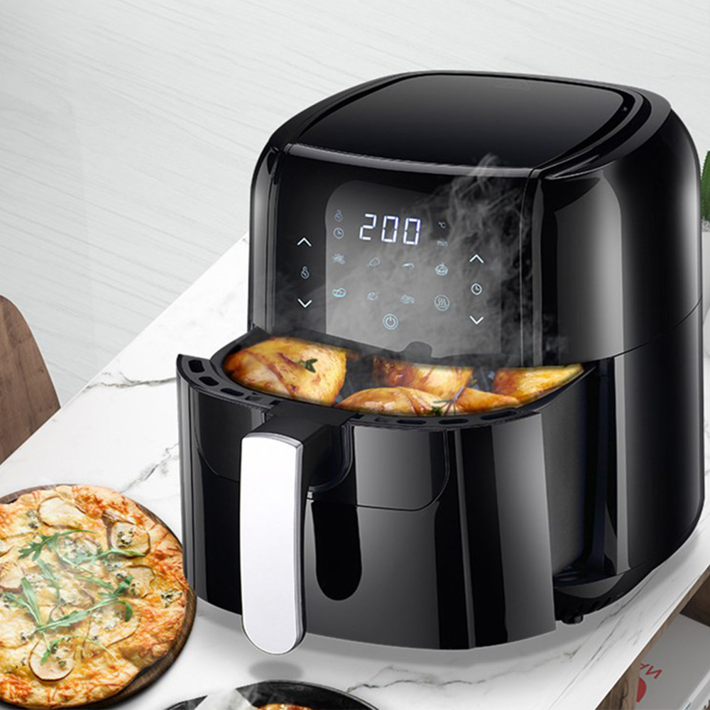 Air Fryer 5L Digital - Penggorengan udara elektrik 5L, alat penggoreng