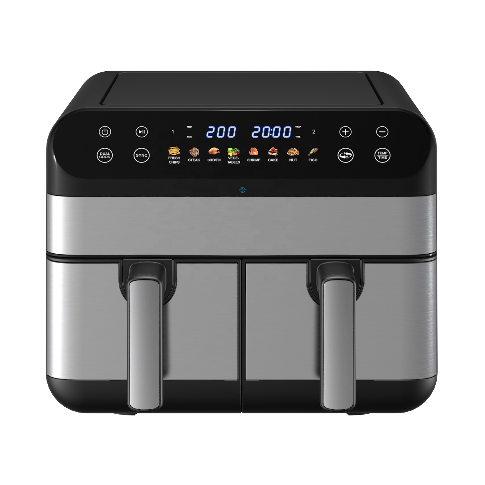 Air Fryer 5L Digital - Keranjang Masak Ganda 5L, Penggorengan Udara