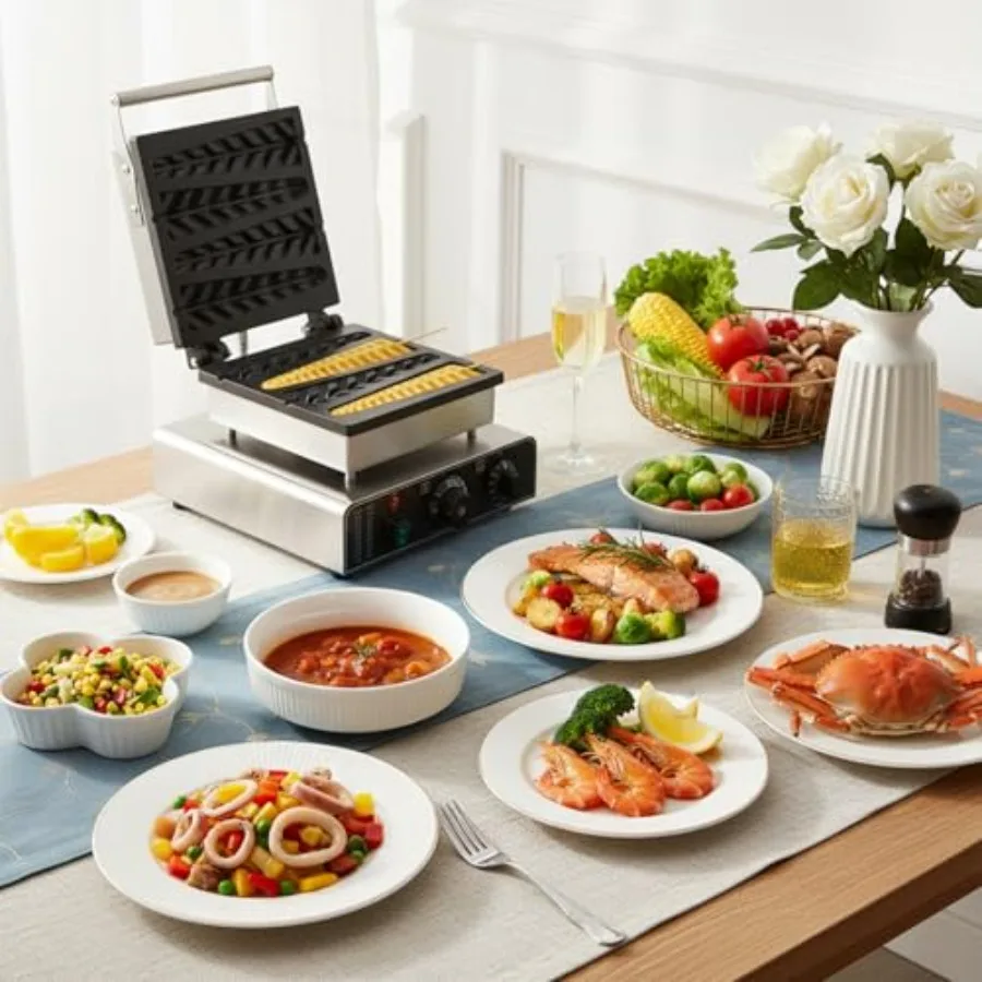 Kitchen Appliances Commercial - Pembuat Wafel Komersial 1750W Alat Pembuat