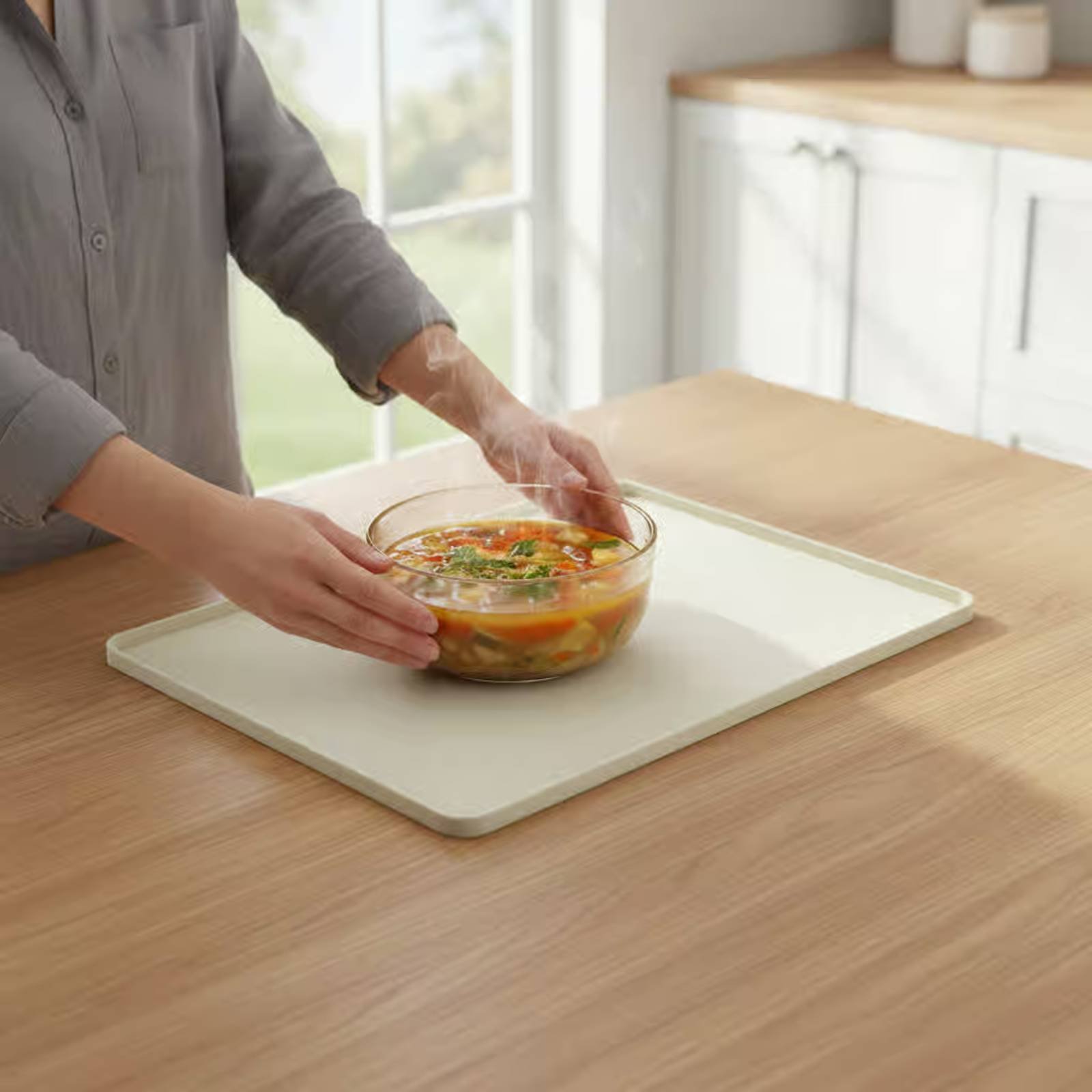 Kitchen Appliances Usa - Alas Silikon untuk Microwave, Pelindung Atas