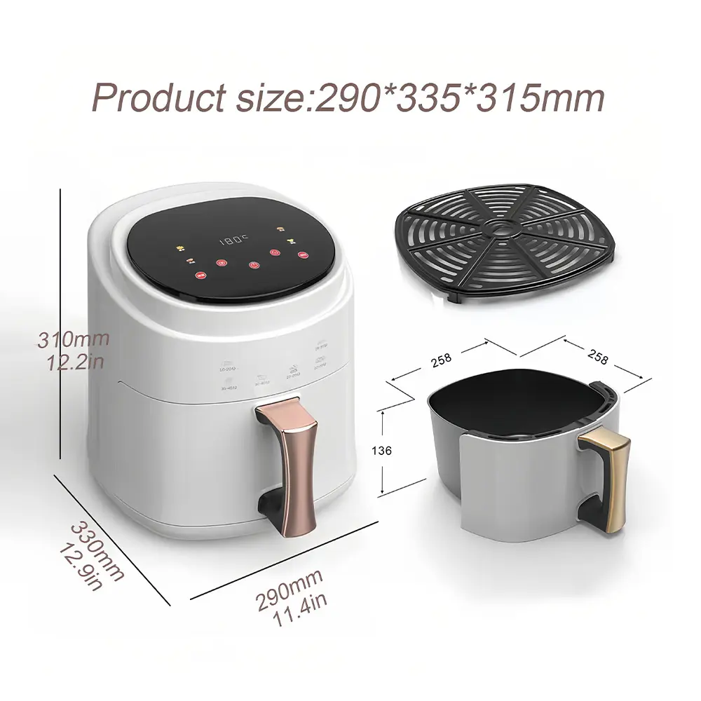 2800W 5L 6L 8L Penggorengan Ud - Air Fryer 5L Digital ulasan dan harga