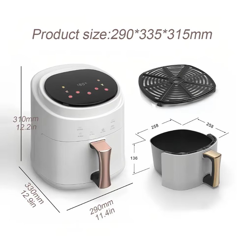 2800W 5L 6L 8L Penggorengan Ud - Air Fryer 5L Digital ulasan dan harga